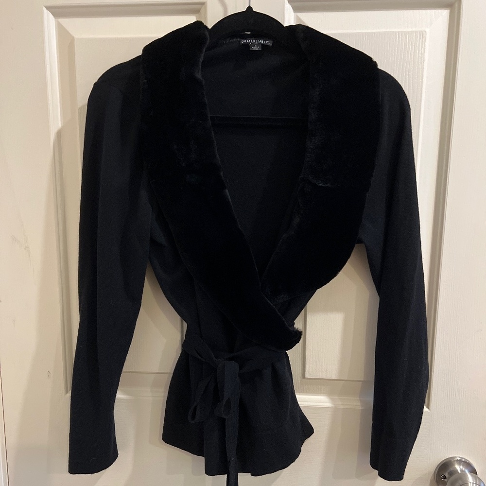 Lafayette 148 wrap sweater 604